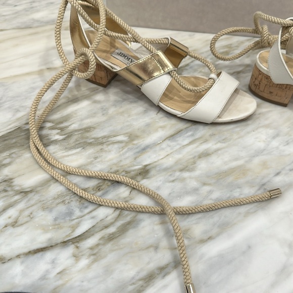 JIMMY CHOO MADDIE 40 OPTICAL WHITE  35 1/2 | 5.5 - Picture 4 of 7